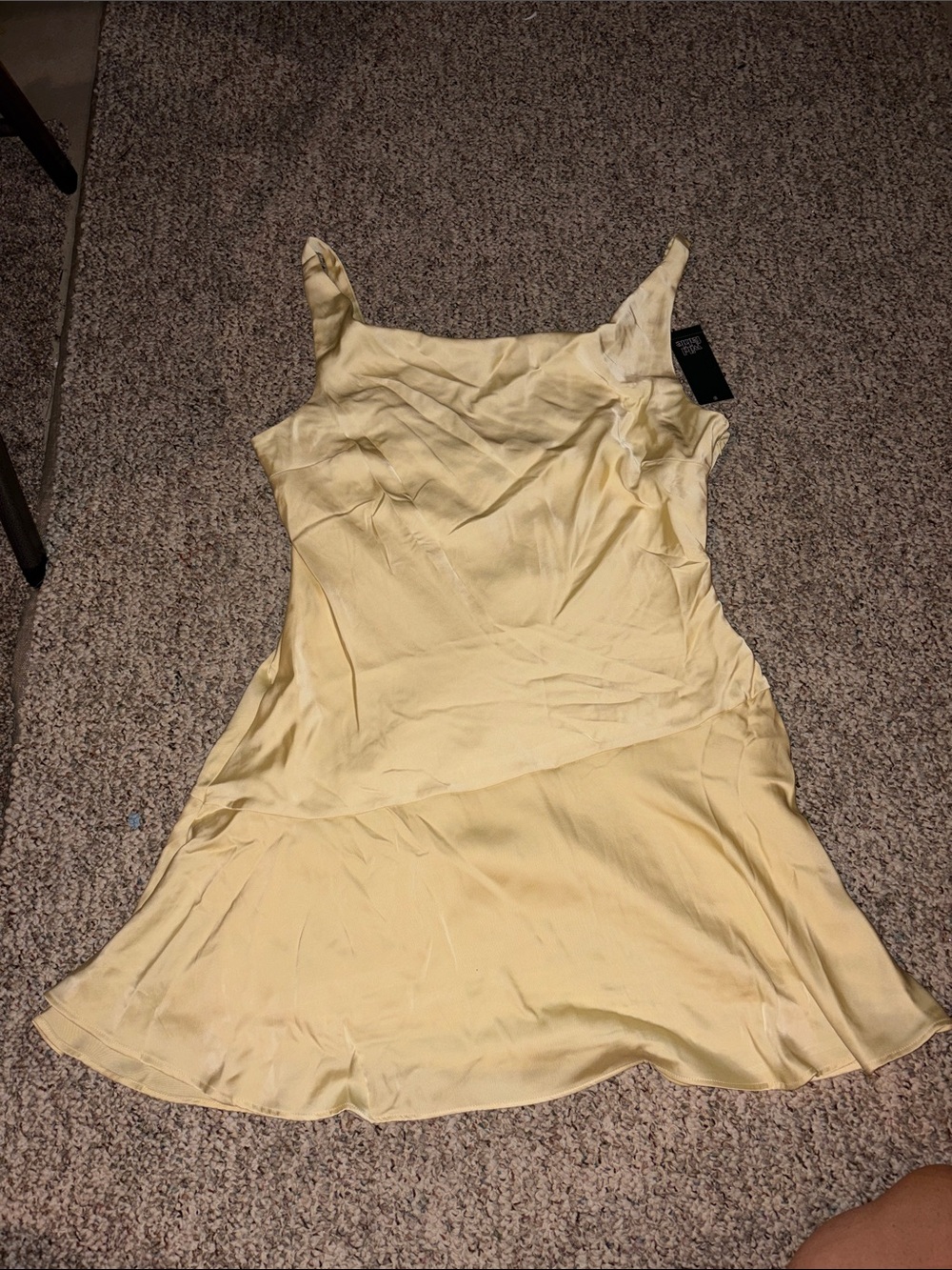 Target Pale Yellow Satin Mini Dress
